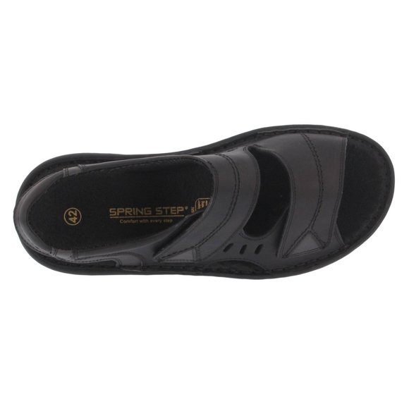 Spring Step Shoes Diro Men's Leather Slingback Sandals BLACK - Picture 6 of 8
